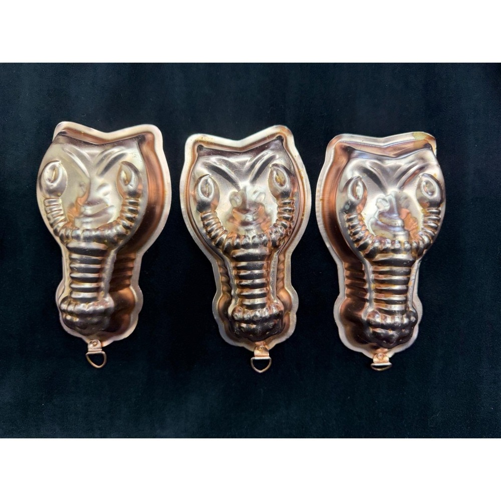Vintage Copper Toned Lobster Mold Wall Hanging Art Kitchen Jello  Hong Kong (3)